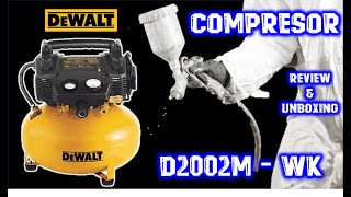 COMPRESOR DE AIRE DEWALT D2002MWK COMPRESOR HAMBUERGUESA DEWALT 6 Gallon Electric Air Compressor [upl. by Tireb]