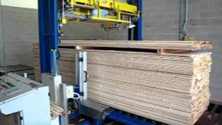 ITIPACK Reggiatrice per legno  Strapping machine for wood VKEF 4APF [upl. by Atilrep]