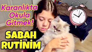 Okul İçin Sabah Rutini Vlog  KARANLIKTA OKULA GİTMEK  Tuana Zeybek [upl. by Mojgan]