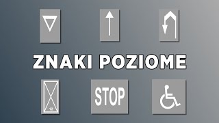 7  Znaki drogowe  poziome pasy na jezdni [upl. by Nilyram]