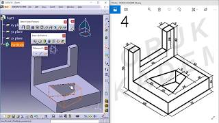 Catia Eğitim Videoları Türkçe 3D Örnek Çizim  4 catiaeğitim catiaturk drkacademy catia [upl. by Ylatan]