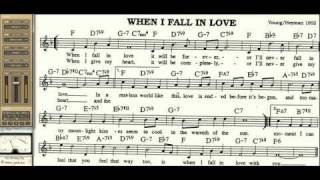 When I Fall In Love playalong for Cornet Trumpet Vocal or any Bb instrument with lyrics [upl. by Stanfill]