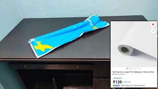 Waltop PVC Wallpaper Unboxing and set on Table  Changes New look [upl. by Abramo]