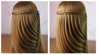 Tuto coiffure tresse facile ✿ Coiffure simple et rapide a faire soi memecheveux long [upl. by Gifferd]