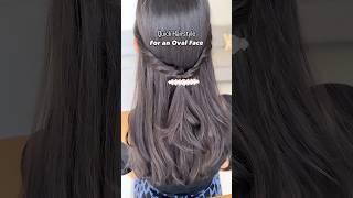 Quick Hairstyle For An Oval Face 💕 KnotMePretty shorts [upl. by Oruam]