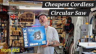 Cheapest Cordless Circular Saw Review Ferrex Battery Circular Saw [upl. by Pokorny102]