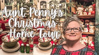 Aunt Penny’s Christmas Home Tour 2023  Vintage Farmhouse Christmas Decor [upl. by Sayette]