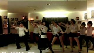 Japan Salsa TV  BlackampWhite PF choreography by Nari son  Eazy dance cafe Video by TAMA 20120519 [upl. by Illah]