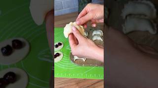 Ukrainian cherry dumplings 🍒 How to form Ukrainian Vareniki shorts [upl. by O'Connor]