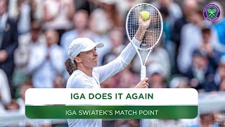 Iga Swiatek  Winning moment  Second round  Wimbledon 2024 [upl. by Koser952]