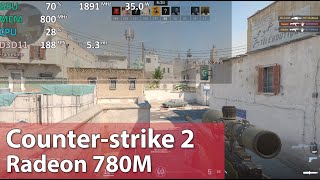 CounterStrike 2  Radeon 780M iGPU  AMD Ryzen 7 7840HS  Gameplay Benchmark Test [upl. by Ailsa]