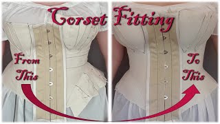 Fitting My Redthreaded 1860s Gored Corset Mock Up [upl. by Gosselin]