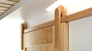 How To Make Wooden Barn Door Hardware [upl. by Dorej]