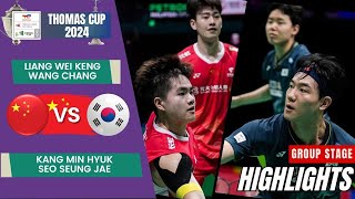 LiangWang CHN vs Kang Seo KOR  Group Stage  Thomas Cup 2024 [upl. by Claiborne]