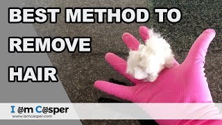 HOW to REMOVE cat HAIR  Best trick EVER  Quick HOW TO demonstration [upl. by Mandel560]