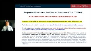 WEBINAR  Responsabilidad como avalista en préstamos ICO COVID19 ¿Nulidad o limitación [upl. by Nivert]