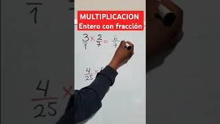 Multiplicación Enteros con Fracciones [upl. by Ycal]