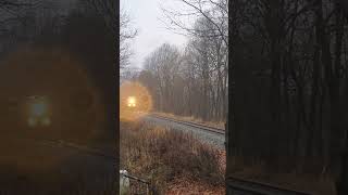 Fouled train horn on Very slow underpowered long coal train [upl. by Berg]