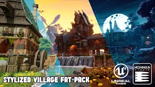 UE4 Stylized Village Fat Pack  Meshingun Studio 4K [upl. by Anthea876]