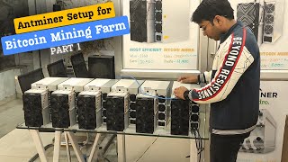 Antminer setup for customer  Bitcoin mining farm setup part 1 bitcoin [upl. by Akirdnas]