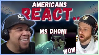 AMERICANS REACT TO MS DHONI INSTANT WICKET KEEPING  REAL FANS SPORTS [upl. by Hovey]