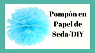 Cómo hacer pompones en papel de sedaDIY decoración fiestas [upl. by Ellainad]