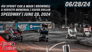 410 Sprint Car A Main  Brownell amp Herseth Memorial  Silver Dollar Speedway  June 28 2024 [upl. by Alvira]