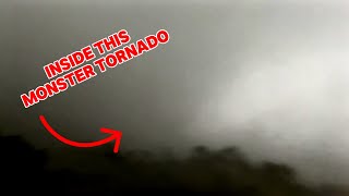 INSIDE A POWERFUL WEDGE TORNADO for minutes south of Robert Lee Texas [upl. by Eelnayr]