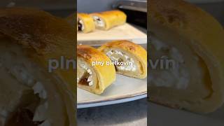 Tvarohový závin 😋👨‍🍳 recept food recipe bakery [upl. by Erbes]