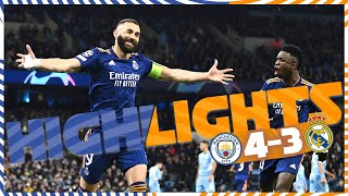 HIGHLIGHTS  Manchester City 43 Real Madrid  UEFA Champions League [upl. by Nilok]