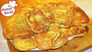 Apfel Pfannkuchen  Ahmet Kocht  vegetarisch kochen  Folge 597 [upl. by Nnyleak]