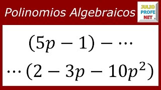 RESTA DE POLINOMIOS  Ejercicio 3 [upl. by Calise]