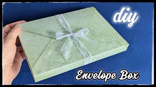 Make your envelope box for thick and junk cards DIY 💚🩷💚 [upl. by Sherie]