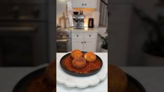 Giant Arancini Balls with Marinara Sauce [upl. by Olra686]