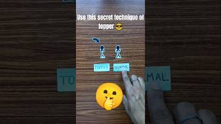 Use this secret technique 🔥 of topper to top in exam  they hide  😎 💪  studytips exam topper [upl. by Annoirb806]