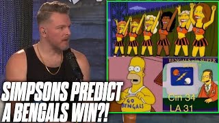 The Simpsons Are Predicting That The Bengals Are Going To Win The Super Bowl  Pat McAfee Reacts [upl. by Anidene238]