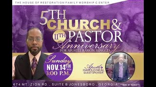 Apostle Ramon Minggia 11th Pastoral and House of Restoration 5th Church Anniversary Celebration [upl. by Keynes]