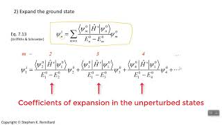 Nondegenerate Perturbation Theory Dirac Delta Function Example PHYS 372 [upl. by Eedolem]