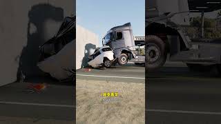 What happens if a truck rearends a car at a speed of 80kmh [upl. by Meuse]