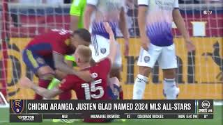 Real Salt Lake Duo Chicho Arango Justen Glad Named 2024 MLS All Stars [upl. by Afatsom]