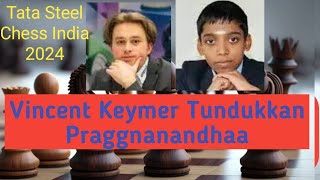 Keymer Tundukkan Praggnanandhaa Babak 15 Tata Steel 2024 [upl. by Taber]