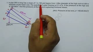 Bernoullis theorem problem 1 Tamil [upl. by Naleek691]