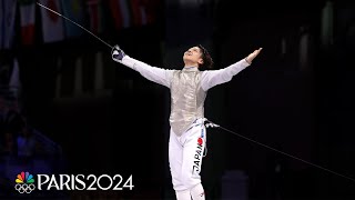 Japan takes down Italy for gold in battle of topranked mens foil teams  Paris Olympics [upl. by Youngran382]