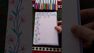 ✨️💫 easy and simple page border design 💫✨️ for school project and journel shorts [upl. by Snapp783]