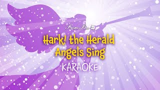 Hark the Herald Angels Sing karaoke Christmas instrumental  Lyrics video  in C [upl. by Yltneb]