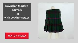 Modern Davidson TARTAN Kilt with Leather Straps Is Here [upl. by Cerracchio]