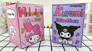 💜 Paper DIY ❤️ Unboxing Túi Mù KUROMI vs MELODY 1000  Asmr  Blindbag SANRIO [upl. by Urial]