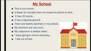 English Essay quotMySchoolquot or paragraph on quot My Schoolquot in English [upl. by Azne]