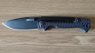 Cold Steel AD15 Black  heavy but wellbalanced midsize folding knife with a Scorpion Lock [upl. by Tnek]