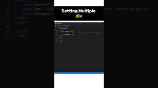 Setting Multiple div html webdevelopment shorttrick shorts [upl. by Ayotel284]